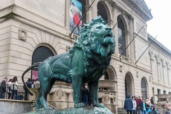 Chicago lion statue — Stock Photo, Image