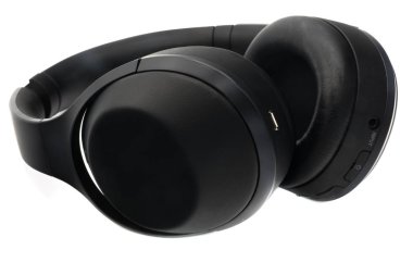Siyah plastik kablosuz bluetooth üzerinden kulak kulaklıklar