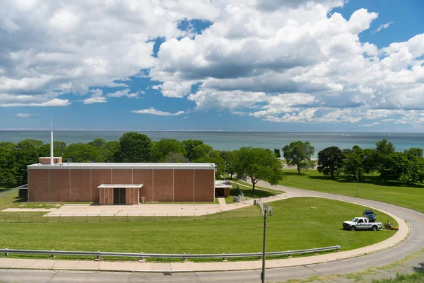 Vista de un lago de Michigan desde una colina — Foto de Stock