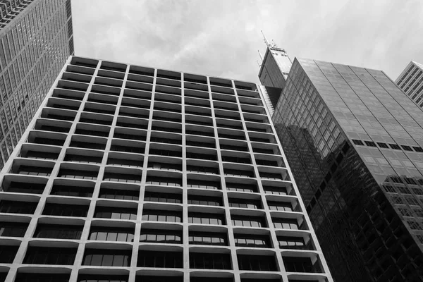 Big building on a street on Chicago Downtown