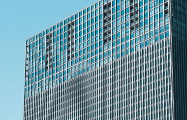 Chicago Downtown bir sokakta duvara bina