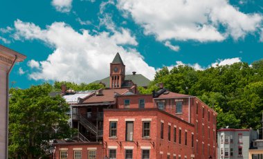 Galena, Illinois bir sokakta eski bina