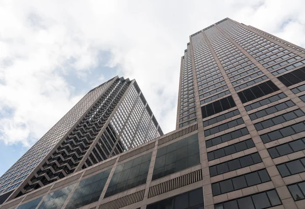 Big building on a street on Chicago Downtown