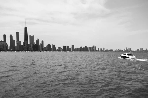 Chicago Downtown skyline view a hajóról — Stock Fotó