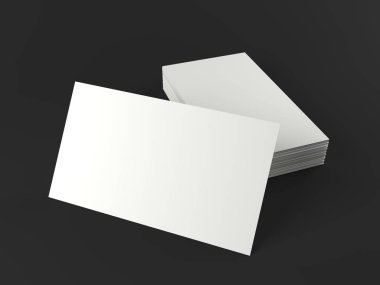 Resepsiyon şablonu - 3d Render yüksek çözünürlüklü üzerinde beyaz boş kartvizit