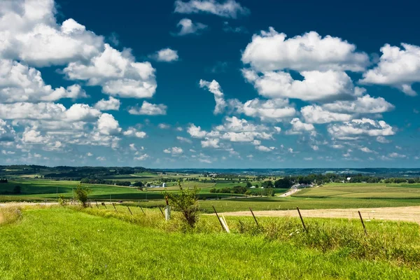 Vista de un campo en el campo de Illinois — Foto de Stock