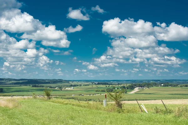 Vista de un campo en el campo de Illinois — Foto de Stock