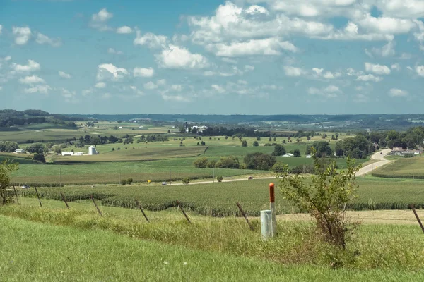 Vista de un campo en el campo de Illinois —  Fotos de Stock