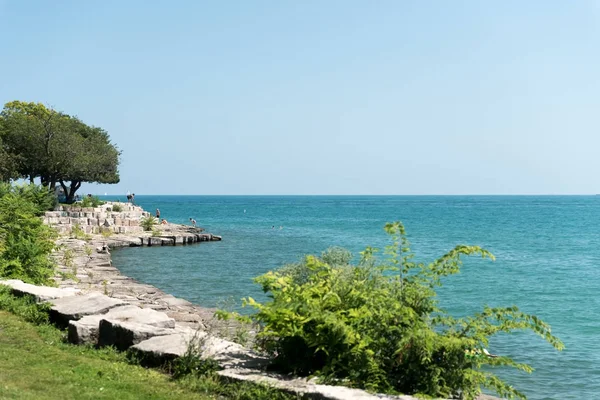 Playa del lago Michigan en Chicago lado sur — Foto de Stock