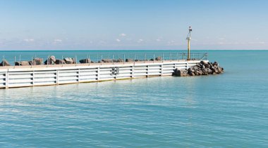 Chicago Michigan Gölü iskelede