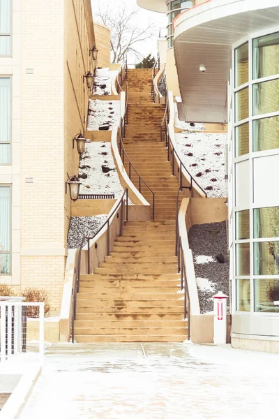 Escaleras al muelle del lago en Madison — Foto de Stock