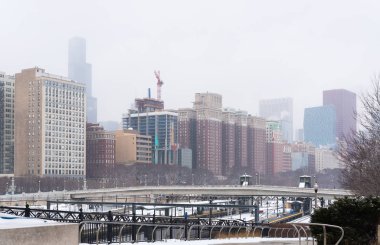 Chicago manzarası görünümünden bir müze kampüs