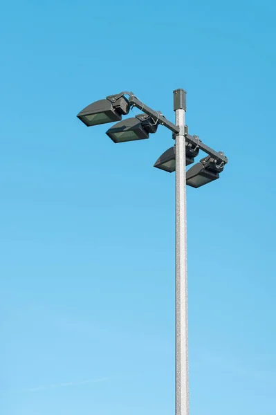 Big city street lamp in Chicago downtown