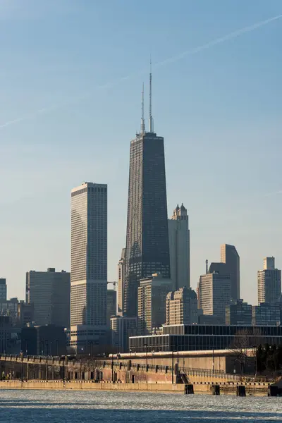 Edificios Ciudad Chicago Vista Desde Navy Pier — Foto de Stock