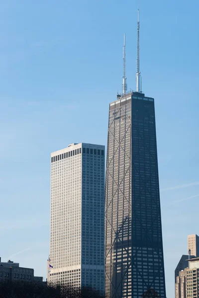 Chicago City Budovy Pohled Navy Pier — Stock fotografie