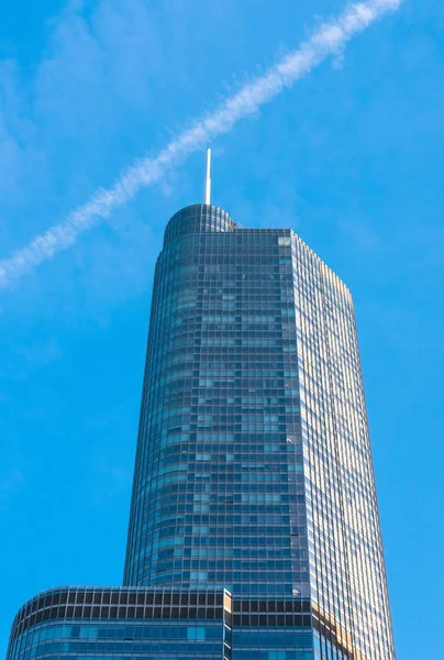 Gran Edificio Chicago Vista Del Centro Desde Una Calle — Foto de Stock