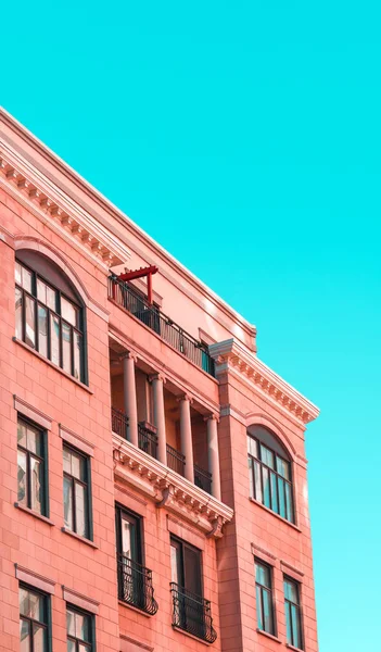 Grande Muro Edificio Una Strada Chicago — Foto Stock