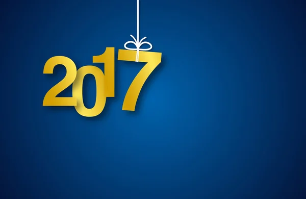 Šťastný nový rok modré pozadí 2017 — Stockový vektor