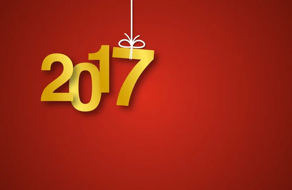 2017 Feliz Ano Novo Vermelho —  Vetores de Stock