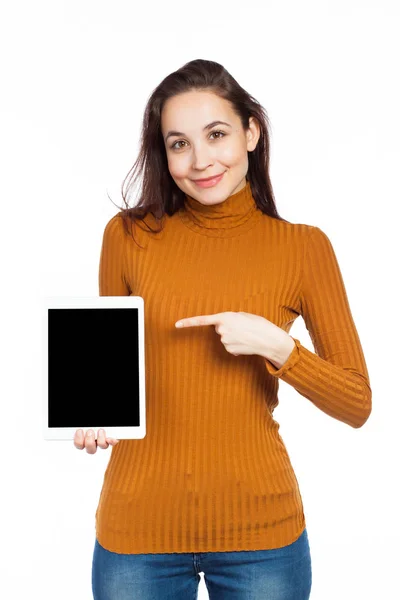 Young woman with a digital tablet — Stock Photo, Image