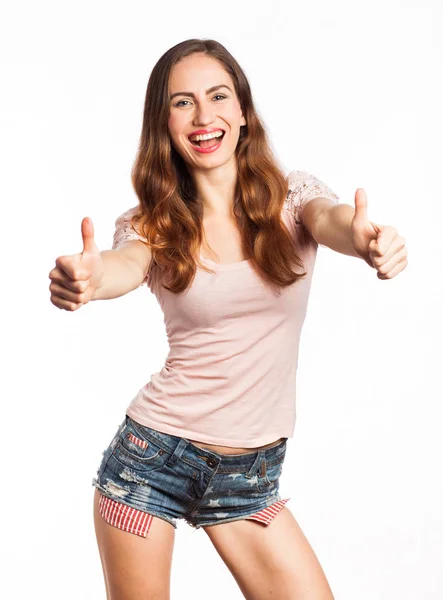 Positieve sexy meisje — Stockfoto