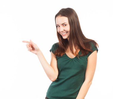 Genç güzellik işaret