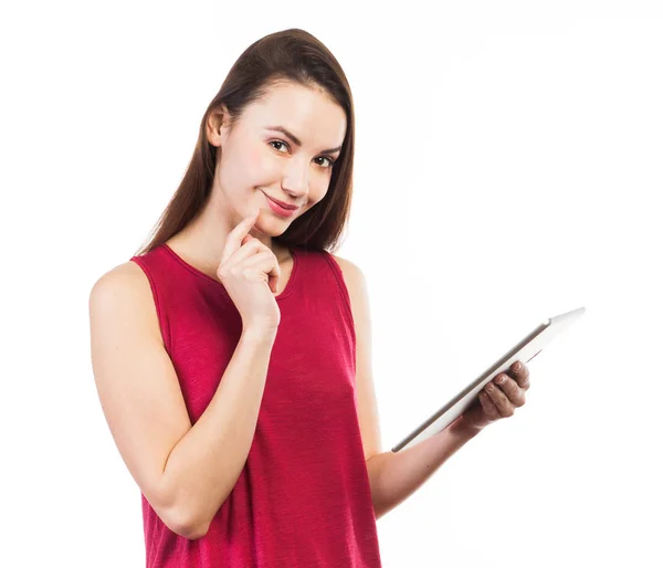 Woman using a digital tablet — Stock Photo, Image