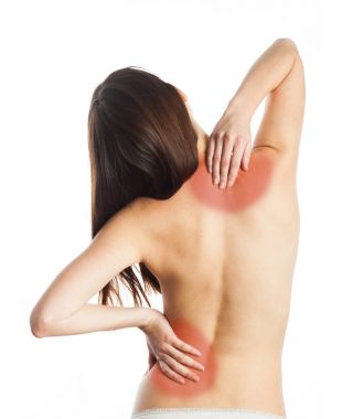 kadın acı sırtına Masaj