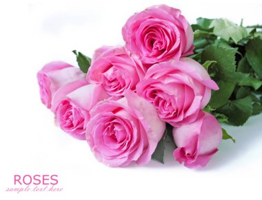 Güzel pembe gül demet 