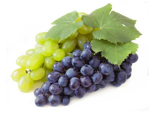 Świeże Winogrona Białym Tle — Zdjęcie stockowe