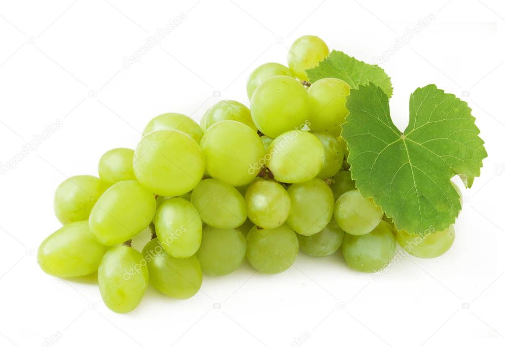 Grapes branch isolated on white background