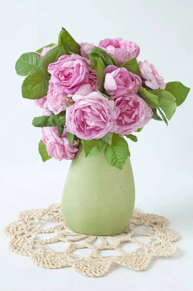 Szép rózsaszín rózsa csokor — Stock Fotó