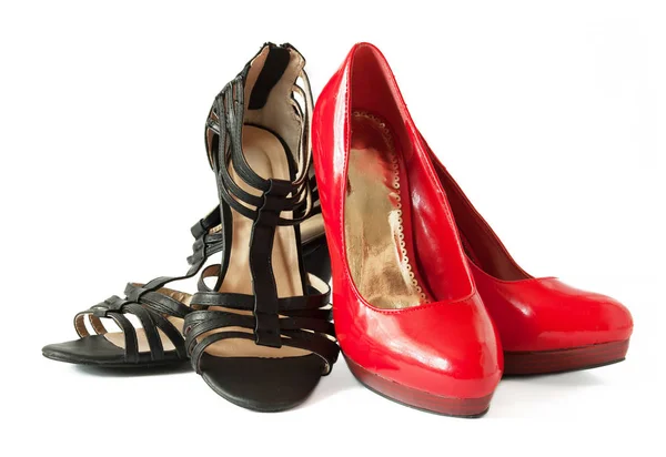 Variedad de los zapatos de cuero de colores (hombre y mujer ) — Foto de Stock