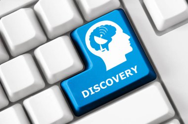 Keşif, yenilik ve eğitim sembolü ile akıllı klavye seti. 