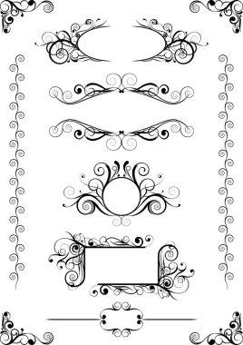 Abstract frames and angle clipart