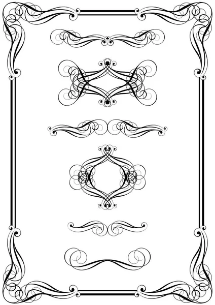 Élément de conception et cadre — Image vectorielle