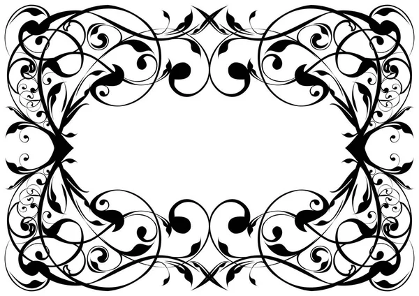 Feuille de cadre floral — Image vectorielle
