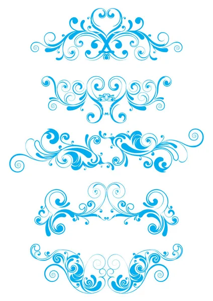 Blue swirl design — Stock Vector