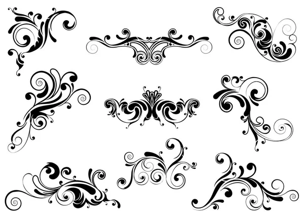 Set of swirl design — Stock Vector