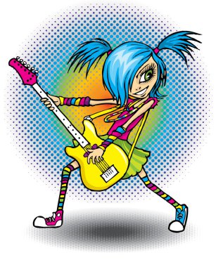 Kız oyun gitar