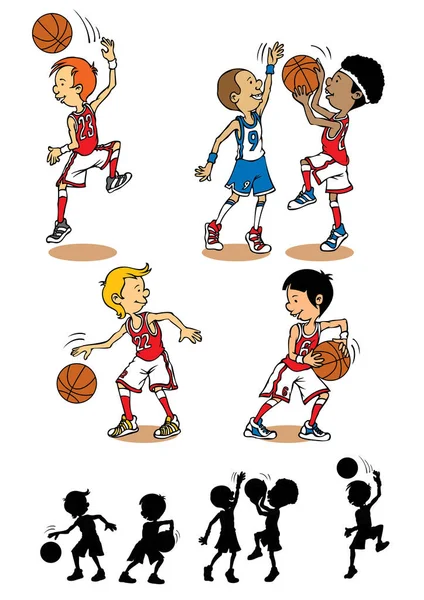 Χαρακτήρα μπάσκετ αγόρι — Διανυσματικό Αρχείο