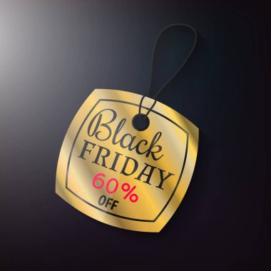 Siyah Cuma satış altın etiketi