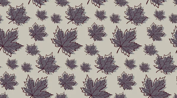 Motif sans couture avec feuilles d'érable d'automne — Image vectorielle