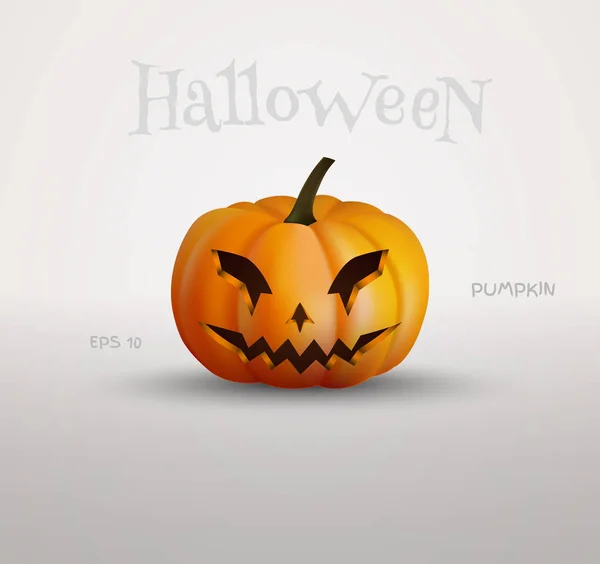 Halloween pumpa med skrämmande ansikte — Stock vektor