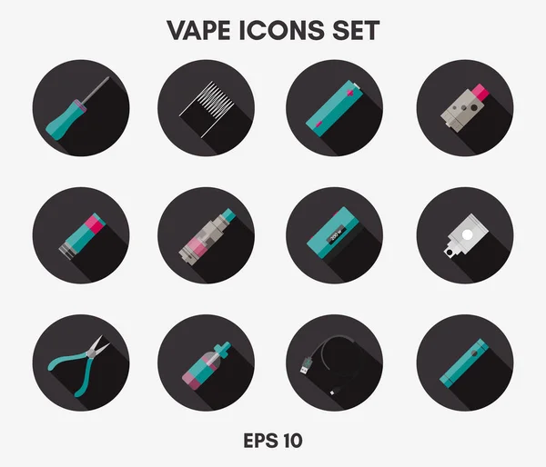 Vape icons set — Stockvector