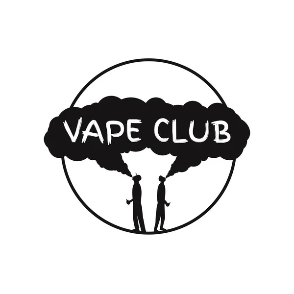 Insignia de club de Vape, logotipo o concepto de diseño de símbolo — Vector de stock