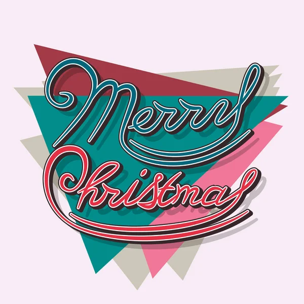 Feliz Natal lettering conceito — Vetor de Stock