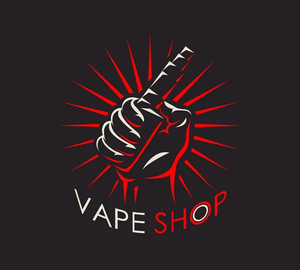 Vape shop logotype — Stock Vector