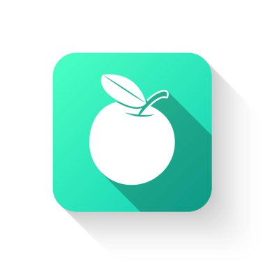 Beyaz bir arka plan üzerinde Apple sembol simge düz stil.