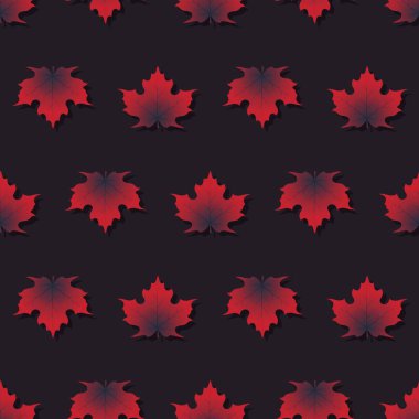 Akçaağaç yaprağı deseni sorunsuz doku izole elemanları ile